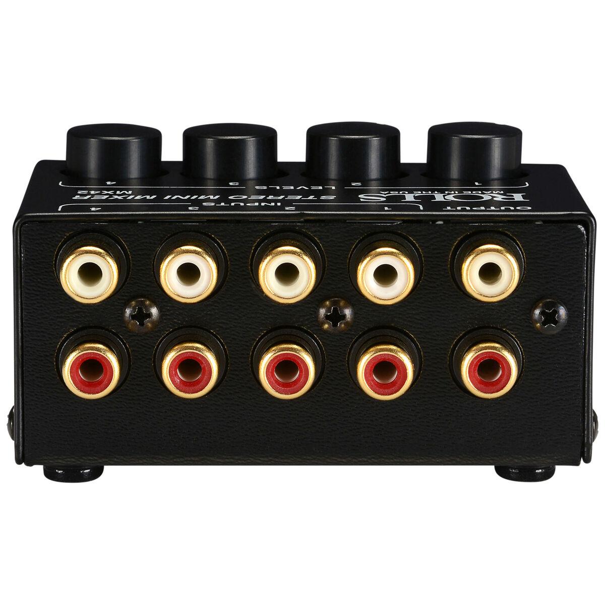 Rolls MX42 4 Channel Stereo Passive Mini Line Mixer RCA In/Out